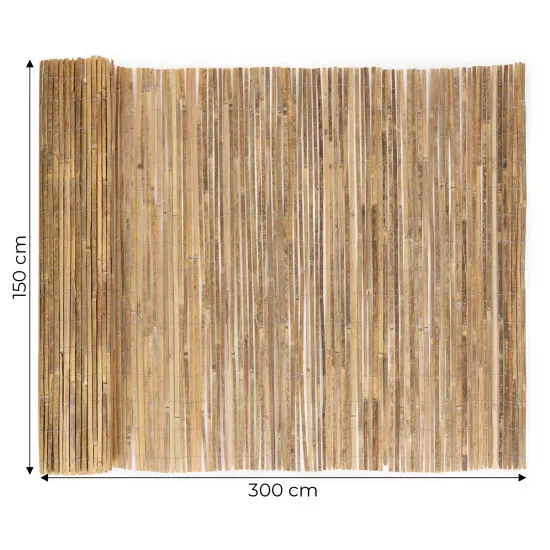 Dvipusis bambukinis kilimėlis balkonui/terasai 150 x 300 cm MultiGarden
