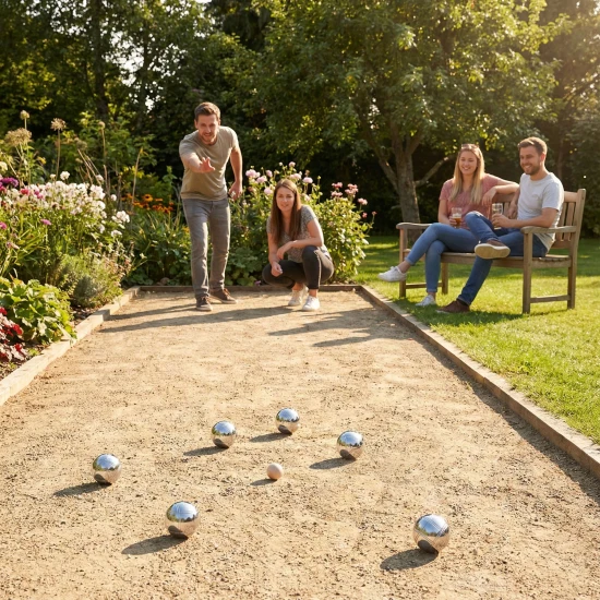 Boules Game Set Petanque 8 Balls + Case and Accessories