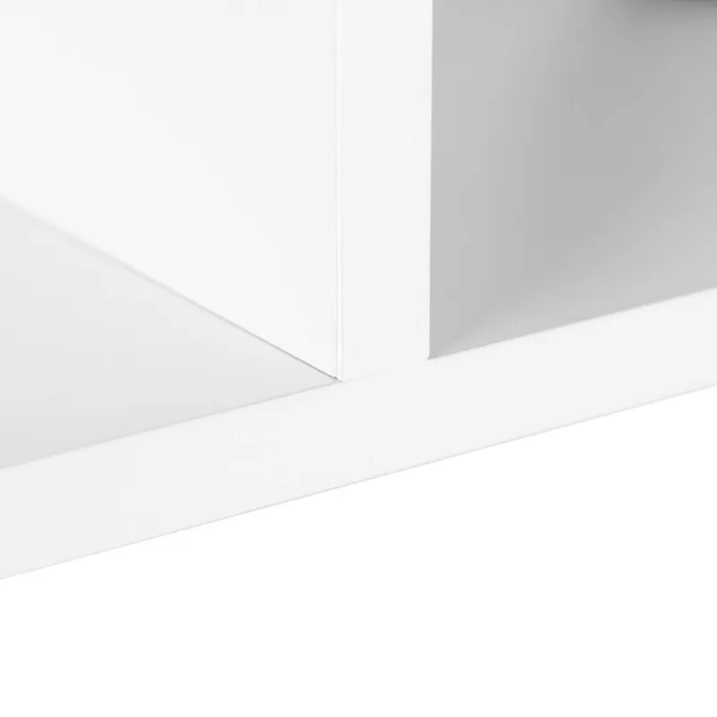 Kaasaegne valge raamaturiiul 5 riiuliga Riiulid ModernHome