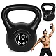 Juodas 10 kg kettlebell svoris treniruotėms ModernHome