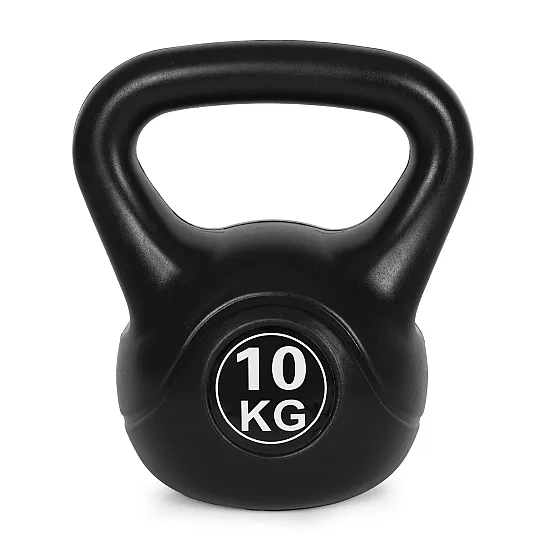 Juodas 10 kg kettlebell svoris treniruotėms ModernHome