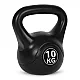 Juodas 10 kg kettlebell svoris treniruotėms ModernHome