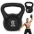 Czarny kettlebell o wadze 6 kg do ćwiczeń ModernHome