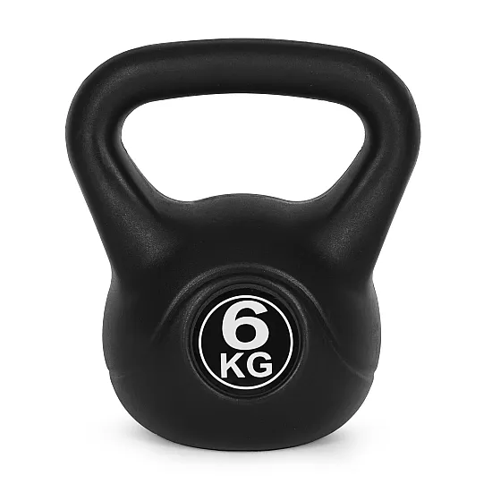 Juodas 6 kg kettlebell svoris treniruotėms ModernHome