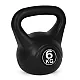 Juodas 6 kg kettlebell svoris treniruotėms ModernHome