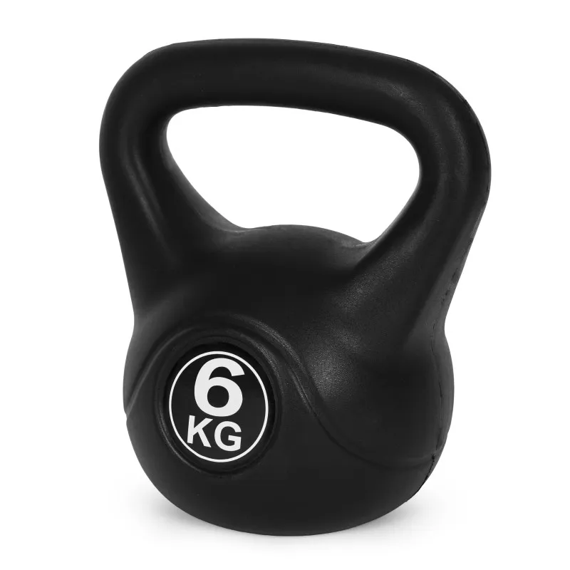 Juodas 6 kg kettlebell svoris treniruotėms ModernHome