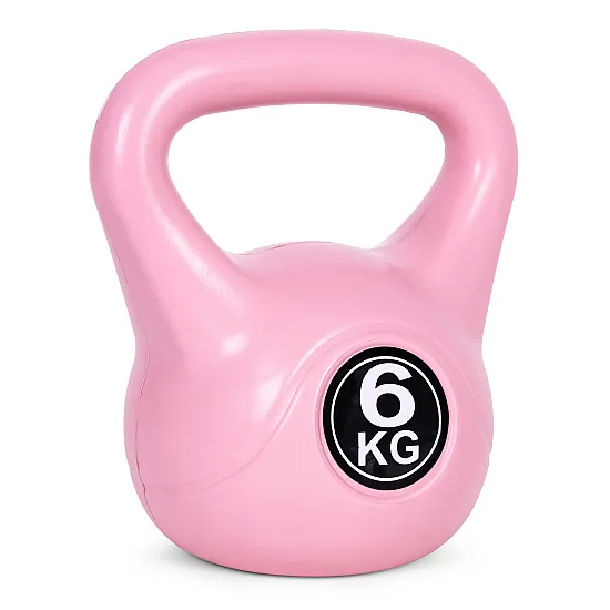 Rožinis 6 kg kettlebell svoris treniruotėms ModernHome