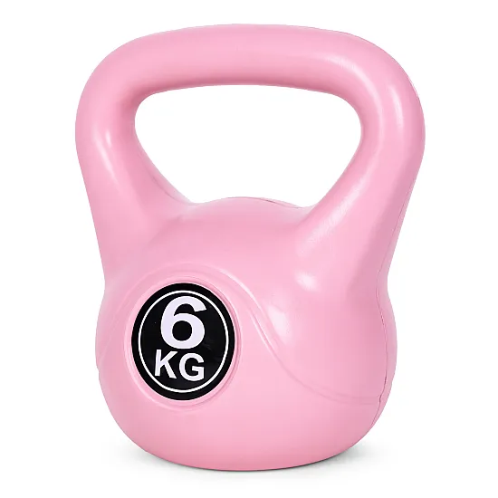 Rožinis 6 kg kettlebell svoris treniruotėms ModernHome