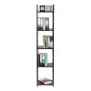 Juoda lentyna LOFT su metaliniu rėmu ir 5 lentynomis Lentynos ModernHome