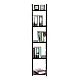 Juoda lentyna LOFT su metaliniu rėmu ir 5 lentynomis Lentynos ModernHome