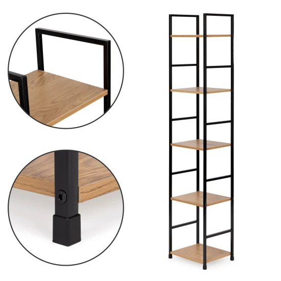 LOFT lentyna su 5 lentynomis ir metaliniu rėmu Lentynos ModernHome