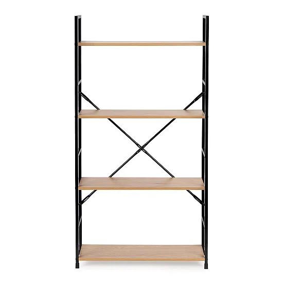Plati medinė lentynėlė su 4 lentynomis LOFT ModernHome