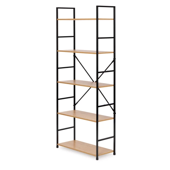 Plati medinė LOFT lentyna su 5 lentynomis ModernHome Lentynos ModernHome