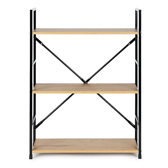 Leveä puinen hylly metallikehyksellä, LOFT-tyyli, 3 hyllyä Hyllyt ModernHome