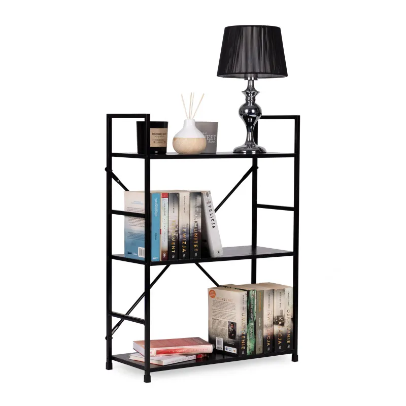 Trijų aukštų LOFT lentyna su metaliniu rėmu ModernHome Lentynos ModernHome