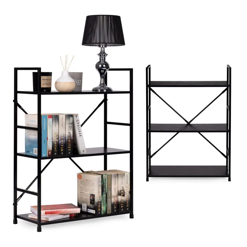 Trijų aukštų LOFT lentyna su metaliniu rėmu ModernHome Lentynos ModernHome