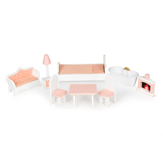 Didelis lėlių namelis Lėlės ir žaidimų rinkiniai ECOTOYS