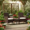 Коричневый комплект садовой мебели: 2 кресла и стол MultiGarden