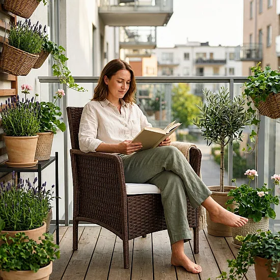 Ruda sodo kėdė su pagalvėle MultiGarden