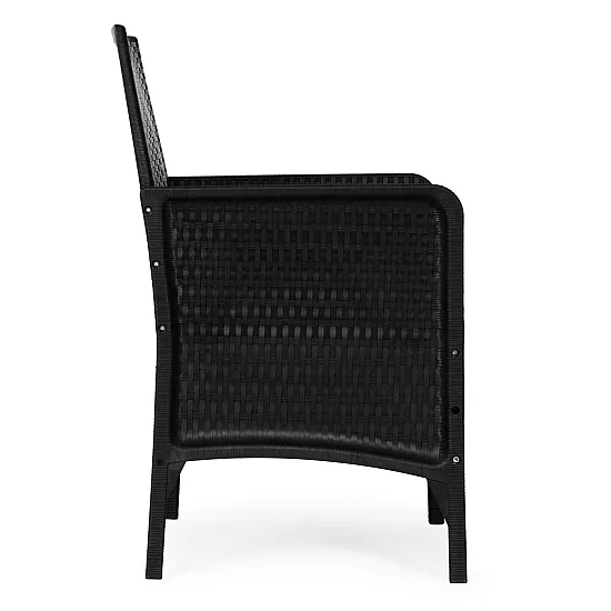 2 vnt. juodų sodo kėdžių komplektas su pagalvėlėmis MultiGarden