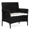 Juoda dvivietė sodo sofa su pagalvėle MultiGarden