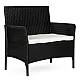 Juoda dvivietė sodo sofa su pagalvėle MultiGarden