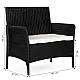 Juoda dvivietė sodo sofa su pagalvėle MultiGarden