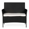 Juoda dvivietė sodo sofa su pagalvėle MultiGarden