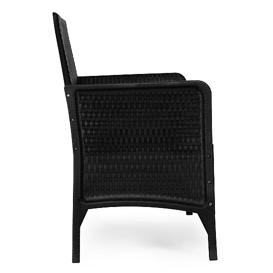 Juoda dvivietė sodo sofa su pagalvėle MultiGarden