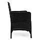 Juoda dvivietė sodo sofa su pagalvėle MultiGarden