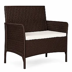 Ruda dvivietė sodo sofa su pagalvėle MultiGarden