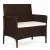 Brązowa dwuosobowa sofa ogrodowa z poduszką MultiGarden