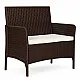 Ruda dvivietė sodo sofa su pagalvėle MultiGarden