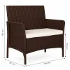 Ruda dvivietė sodo sofa su pagalvėle MultiGarden
