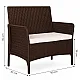 Ruda dvivietė sodo sofa su pagalvėle MultiGarden