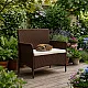 Ruda dvivietė sodo sofa su pagalvėle MultiGarden
