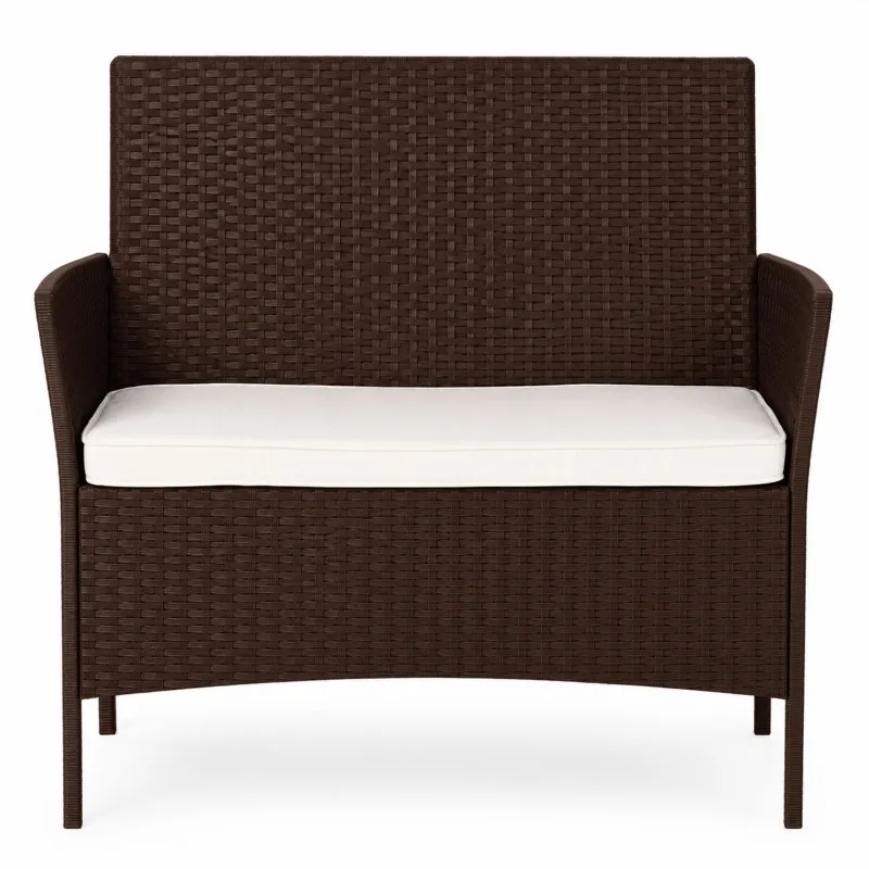Ruda dvivietė sodo sofa su pagalvėle MultiGarden