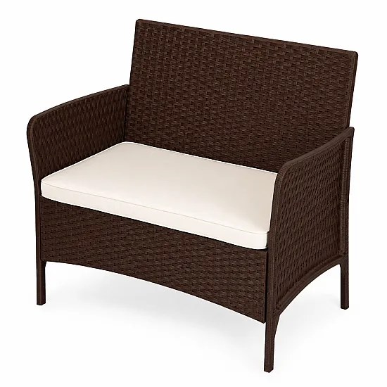 Ruda dvivietė sodo sofa su pagalvėle MultiGarden
