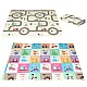 Double-sided educational foam play mat, 178 x 198 cm, foldable, large, with a bag