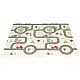 Double-sided educational foam play mat, 178 x 198 cm, foldable, large, with a bag