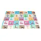 Double-sided educational foam play mat, 178 x 198 cm, foldable, large, with a bag
