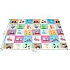 Double-sided educational foam play mat, 178 x 198 cm, foldable, large, with a bag