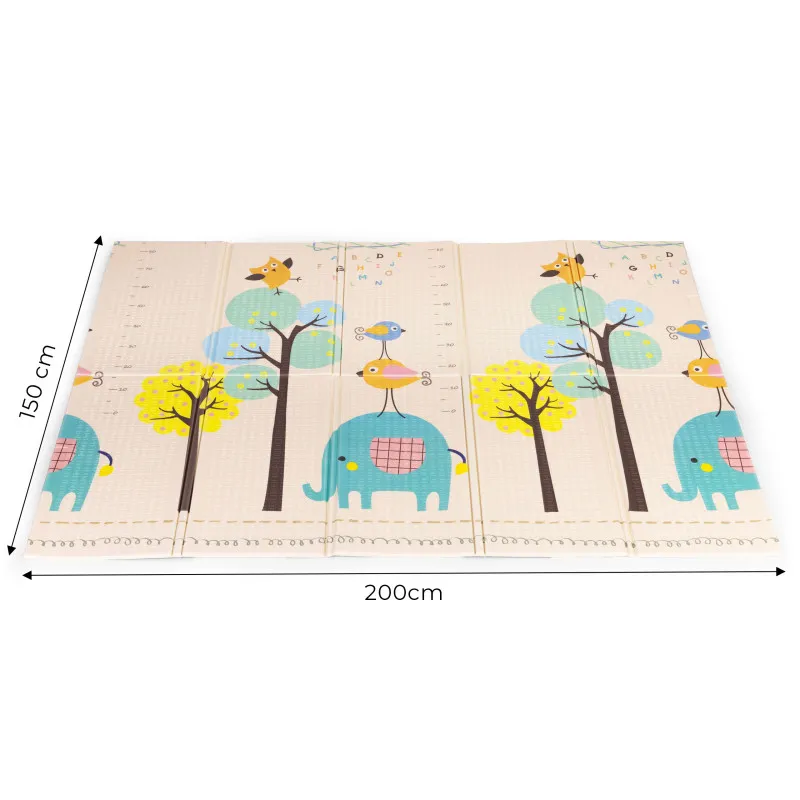 Žaidimų kilimėlis 200 x 150 cm su ūgio matuokliu ir abėcėle
