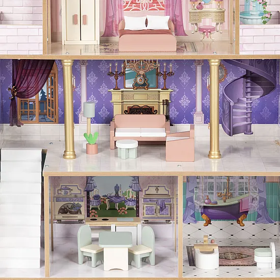 Drewniany domek dla lalek Bella marki ECOTOYS