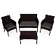 Dark brown garden furniture set