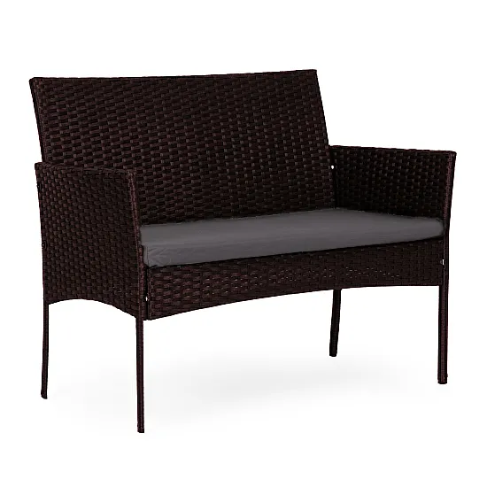 Dark brown garden furniture set