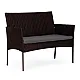 Dark brown garden furniture set