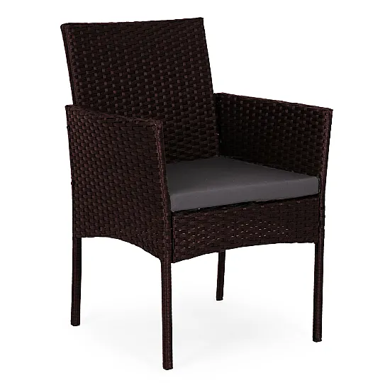 Dark brown garden furniture set