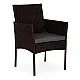 Dark brown garden furniture set