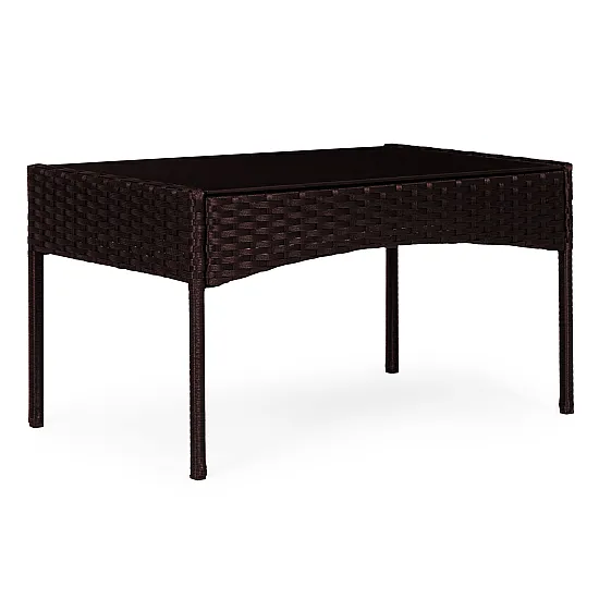 Dark brown garden furniture set